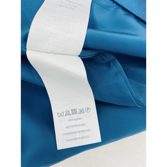 J. Crew Aqua Blue  Asymmetrical Front Zipper Lined Pencil Skirt - Picture 8 of 11